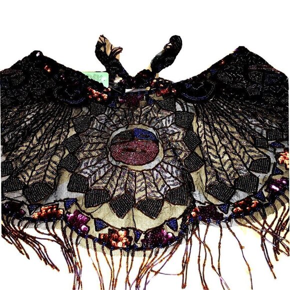 Sharmark Couture Knot-Knot Glass Beaded Shawl, Skirt Swim or Bikini Wrap… - Picture 2 of 7